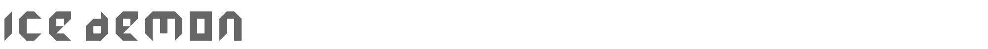 Sample characters Ice Demon Font